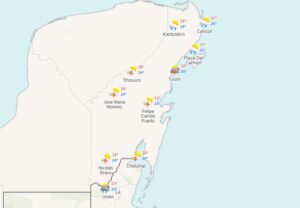 Clima para hoy en Cancún y Quintana Roo: intervalos de chubascos