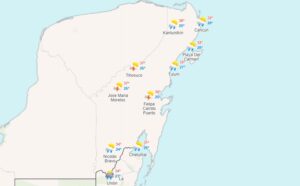 Clima para hoy en Cancun y Quintana Roo. Manana templada y tarde muy calurosa