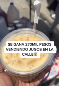 Viral: Vende jugos y gana 90 mil pesos mensuales