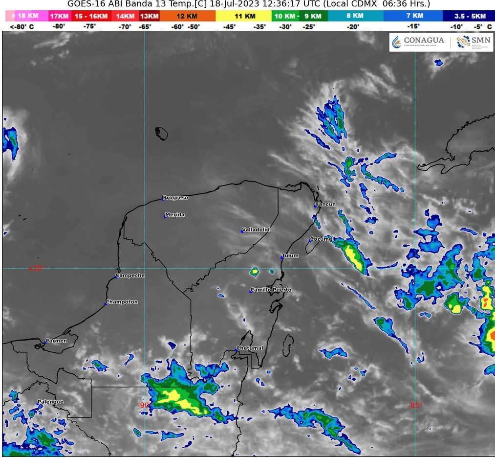 Clima para hoy en Cancún y Quintana Roo: Cielo nublado con chubascos