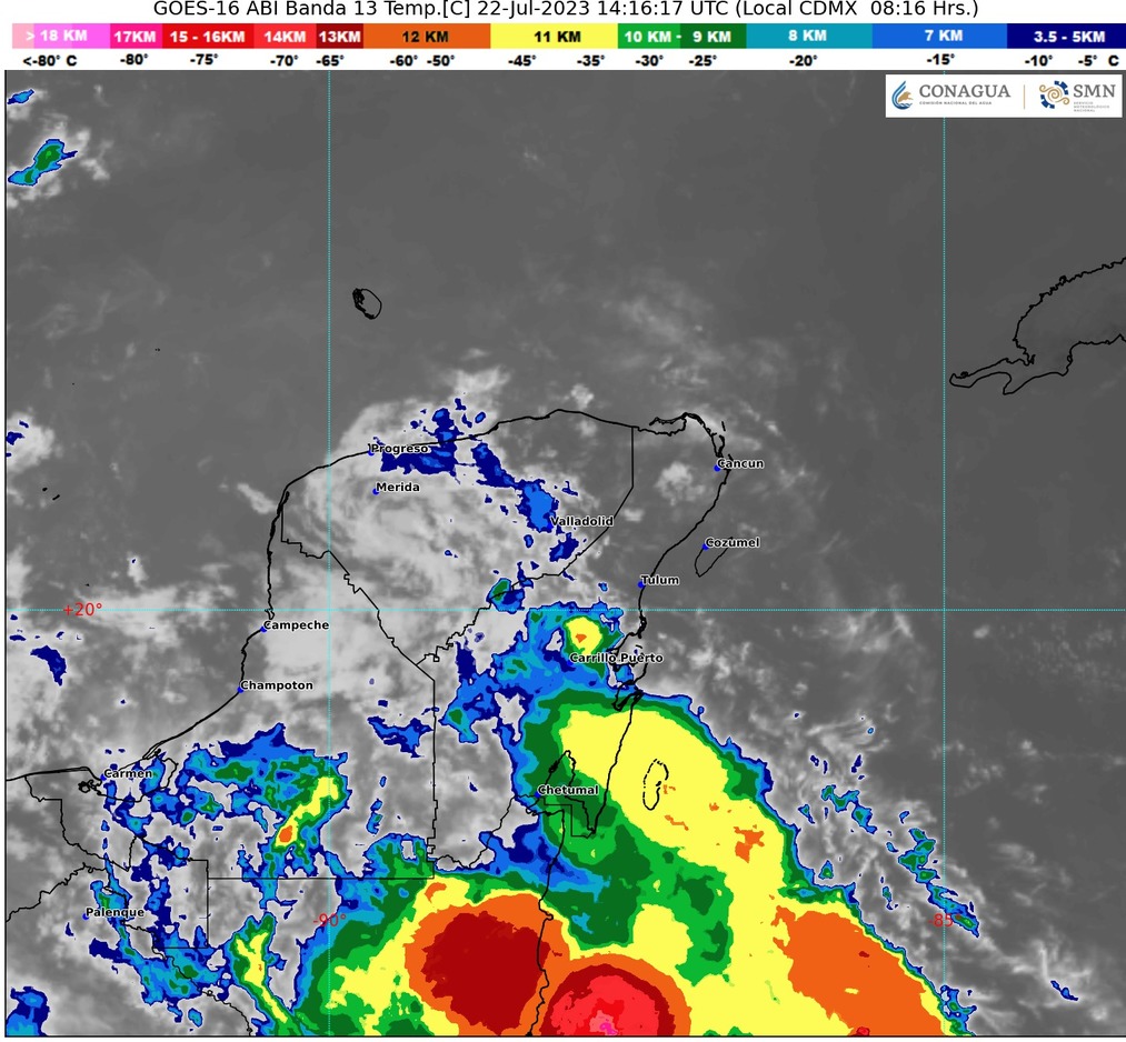 Clima para hoy en Cancún y Quintana Roo: Lluvias puntuales fuertes