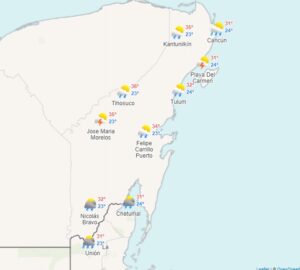 Clima para hoy en Cancún y Quintana Roo: Probabilidad de chubascos 