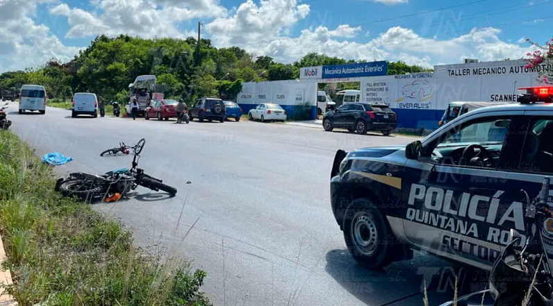 Trágico accidente en la 20 de Noviembre de Cancún: Motociclista mata a abuelito