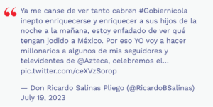 El tio Ricardo Salinas regalará mansión de 20 millones y autos de lujo a sus seguidores