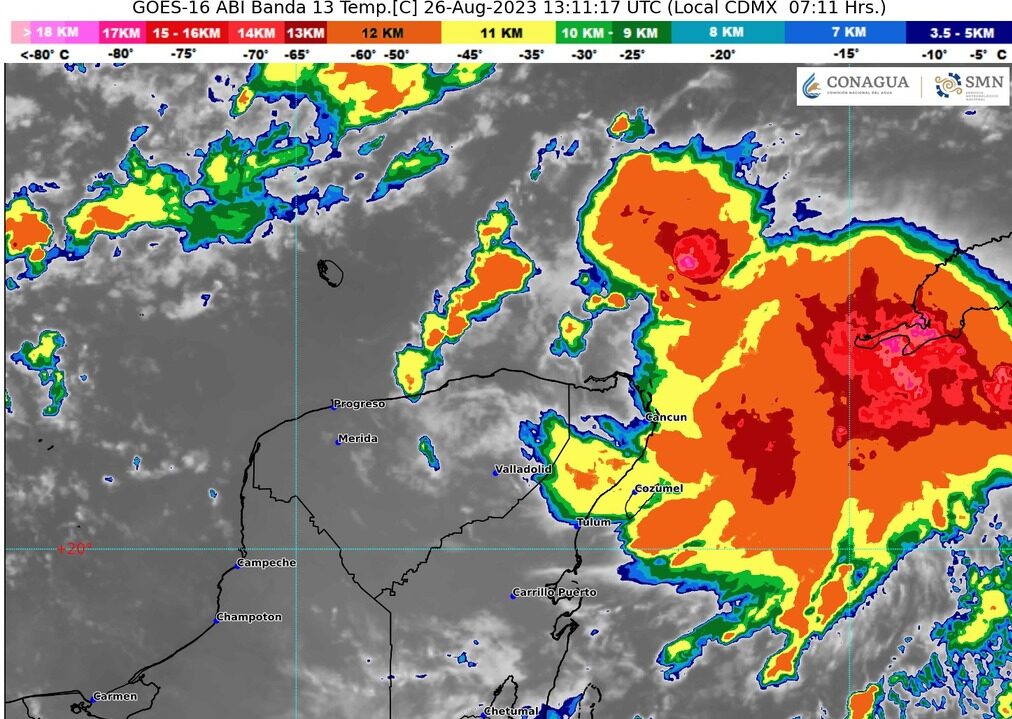 Clima para hoy en Cancún y Quintana Roo: Cielo nublado y lluvias puntuales