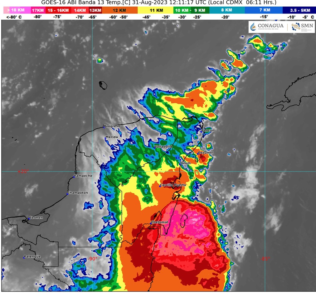 Clima para hoy en Cancún y Quintana Roo: Lluvias puntuales fuertes