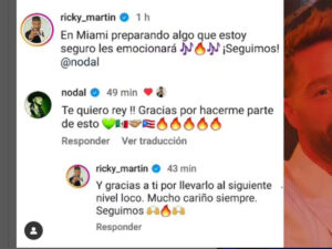 Christian Nodal y Ricky Martin juntos lanzan misterioso mensaje en redes sociales