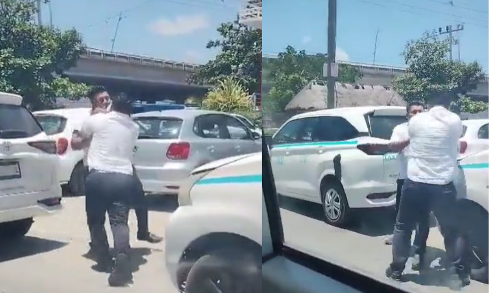 Taxistas de Playa del Carmen se agarran a golpes en vía pública (VIDEO)