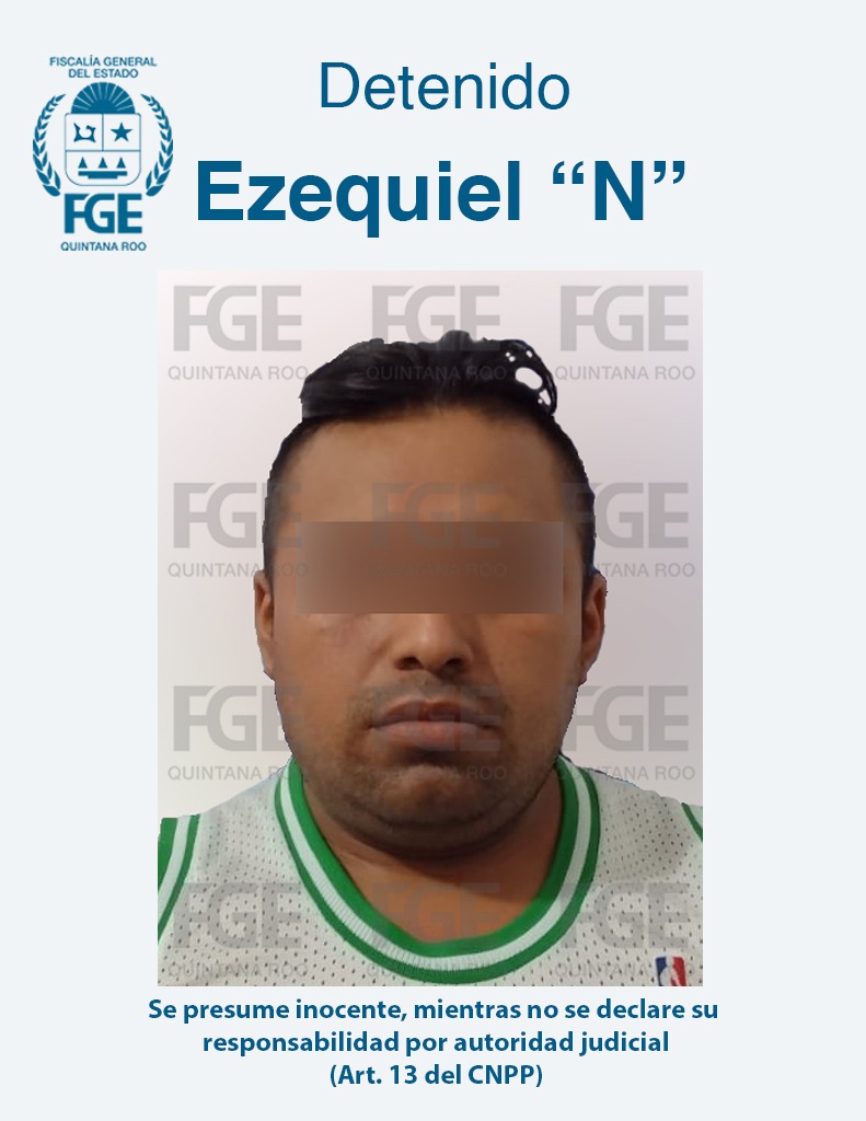 Detienen a Ezequiel “N” por feminicidio en motel de Bahía de Chetumal