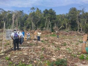 Tres días de bloqueo en Carillo Puerto en banco de material de Tren Maya