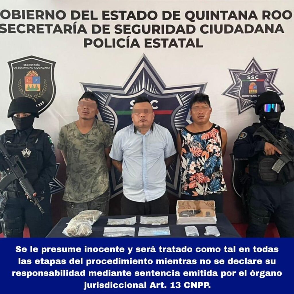 Persecución en Cancún deja 3 hombres detenidos