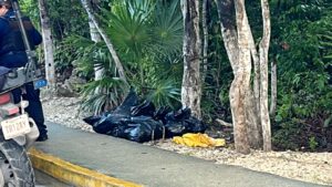 Hallan cuerpo desmembrado y embolsado en fraccionamiento Aloja, Cancún 