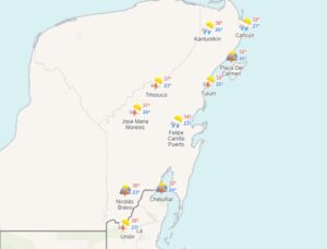 Clima para hoy en Cancún y Quintana Roo: Probabilidad de lluvias 