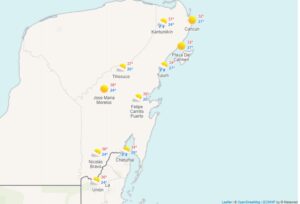 Clima para hoy en Cancún y Quintana Roo: Nublado con probabilidad de chubascos 