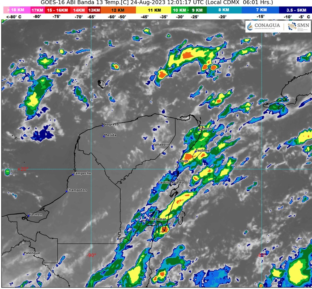 Clima para hoy en Cancún y Quintana Roo: Lluvias fuertes y chubascos