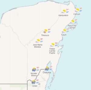 Clima para hoy en Cancún y Quintana Roo: Intervalos de chubascos