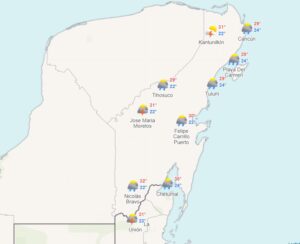 Clima para hoy en Cancún y Quintana Roo: Lluvias fuertes y chubascos