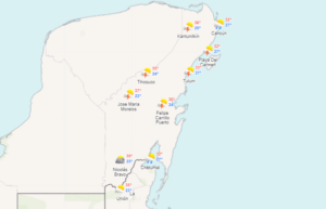 Clima para hoy en Cancún y Quintana Roo: Intervalos de chubascos con lluvias puntuales fuertes