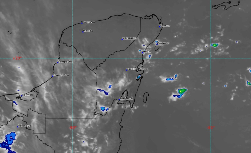 Clima para hoy en Cancún y Quintana Roo: Intervalos de chubascos con lluvias puntuales fuertes