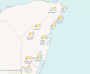 Clima para hoy en Cancún y Quintana Roo: Cielo nublado