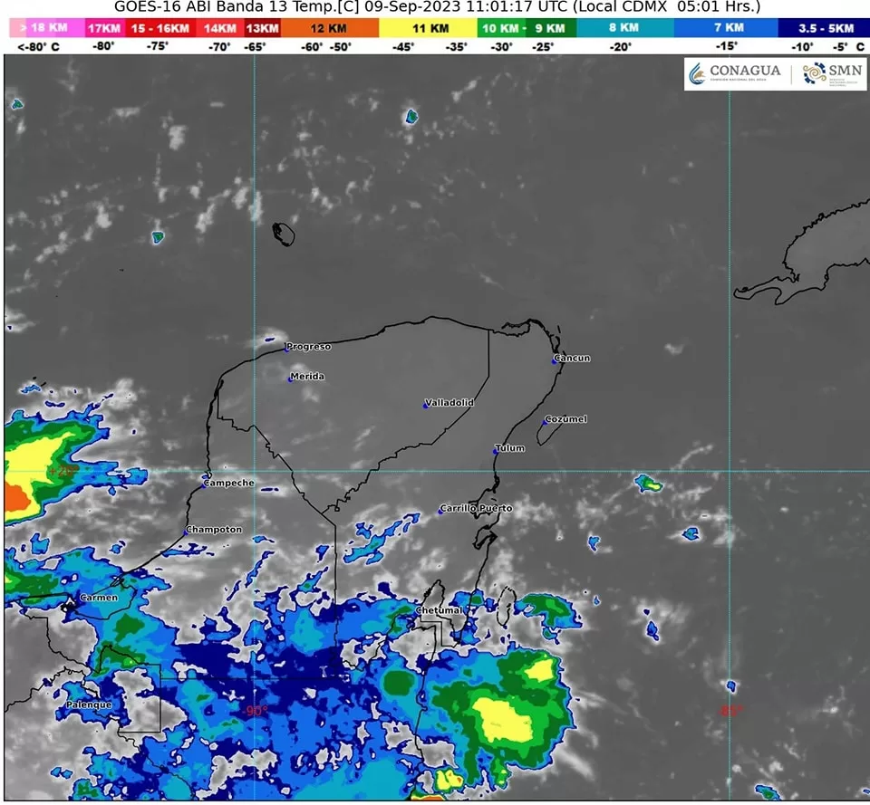 Clima para hoy en Cancún y Quintana Roo medio nublado con posibles lluvias