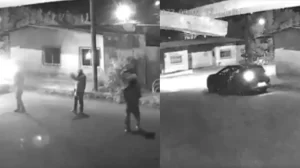 Granada exploto en carro de delincuentes luego de balear una casa VIDEO