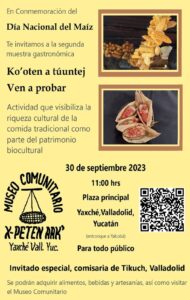 Segunda Muestra Gastronomica Kooten a Tuuntej en la comunidad Yaxhche Valladolid