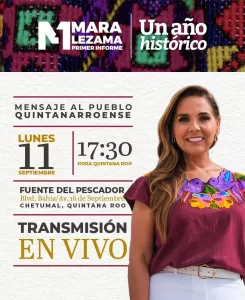 Mara Lezama dará 1er Informe de Gobierno desde Chetumal 