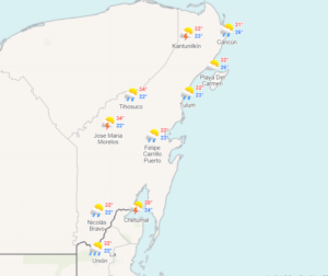 Clima para hoy en Cancún y Quintana Roo: Chubascos 