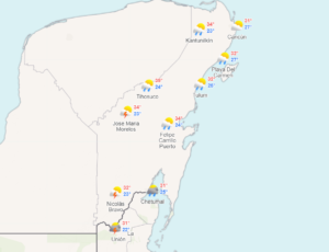 Clima para hoy en Cancún y Quintana Roo: Intervalos de chubascos