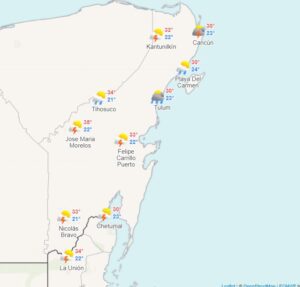 Clima para hoy en Cancún y Quintana Roo: Lluvias puntuales fuertes 