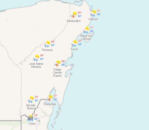 Clima para hoy en Cancún y Quintana Roo: Probabilidad de chubascos 