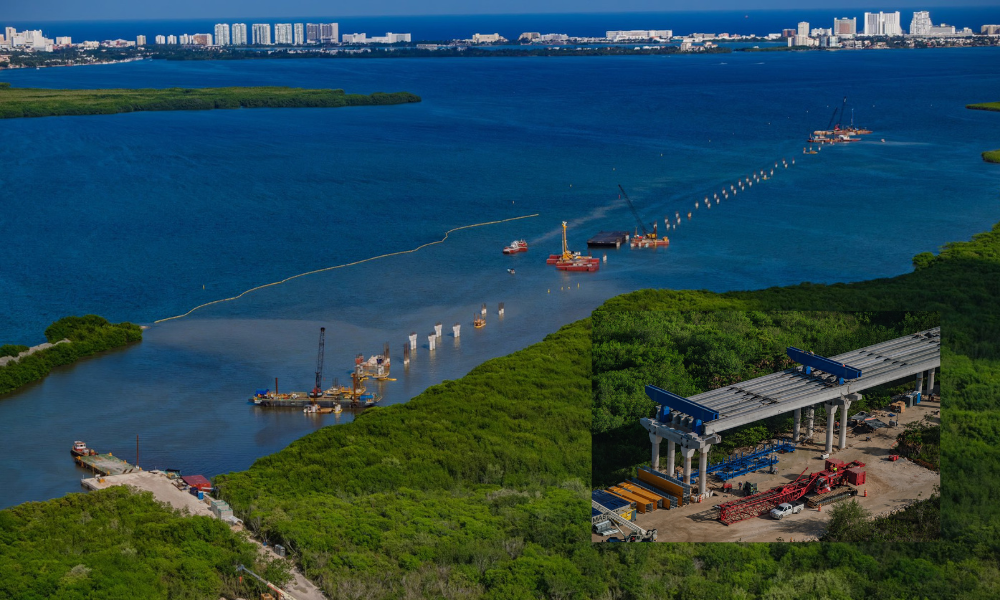 Puente Nichupté de Cancún lleva 28% de avance: así se ve (FOTOS)