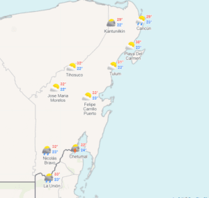 Clima para hoy en Cancún y Quintana Roo: Intervalos de chubascos 
