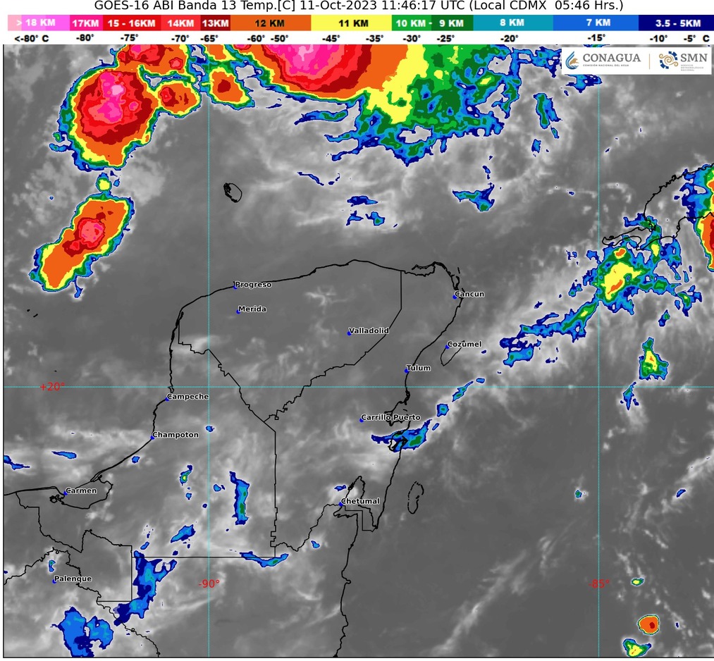 Clima para hoy en Cancún y Quintana Roo: Ambiente muy caluroso con chubascos