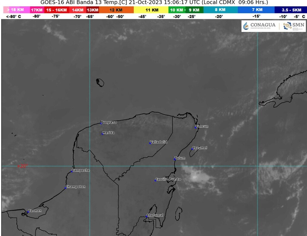 Clima para hoy en Cancún y Quintana Roo: Cielo medio nublado durante el día