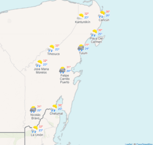 Clima para hoy en Cancún y Quintana Roo: Intervalos de chubascos 