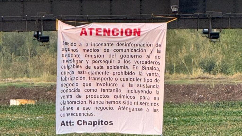 Chapitos amenazan a quienes vendan y produzcan fentanilo en Sinaloa