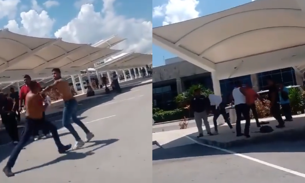 Choferes de transporte turístico protagonizan pelea en aeropuerto de Cancún