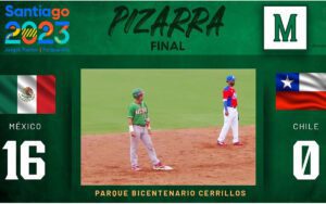 Seleccion Mexicana de Beisbol gana 16 0 a Chile en Panamericanos 2023