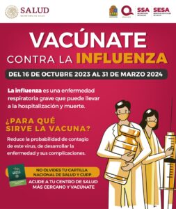 Jornada de vacunacion contra influenza, inicia este lunes