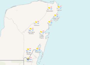 Clima para hoy en Cancún y Quintana Roo: Cielo medio nublado y ambiente caluroso 