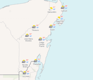 Clima para hoy en Cancún y Quintana Roo: Probabilidad de lluvias aisladas