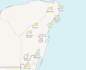 Clima para hoy en Cancún y Quintana Roo: Ambiente muy caluroso con chubascos 