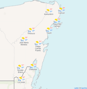 Clima para hoy en Cancún y Quintana Roo: Probables chubascos 