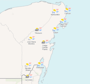 Clima para hoy en Cancún y Quintana Roo: Lluvias fuertes por frente frío Núm. 8