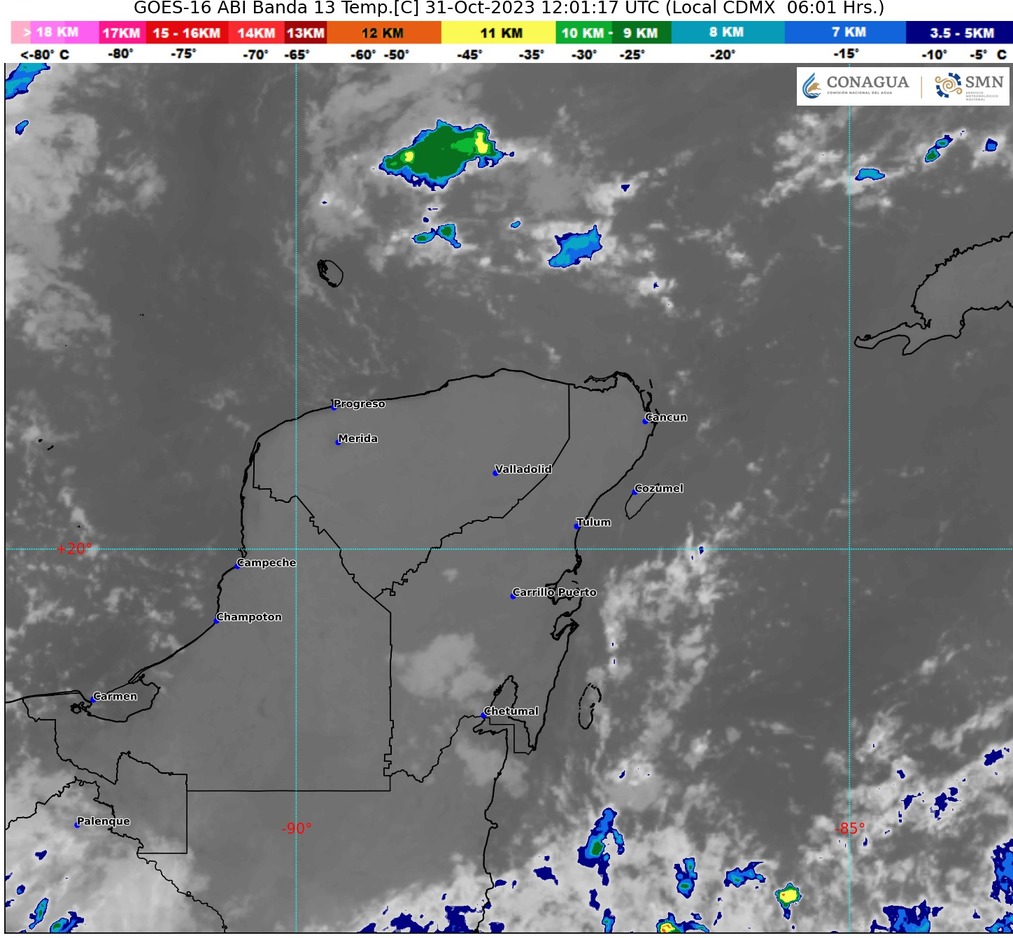 Clima para hoy en Cancún y Quintana Roo: Lluvias fuertes por frente frío Núm. 8