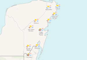 Clima para hoy en Cancún y Quintana Roo: Nublado con lluvias 