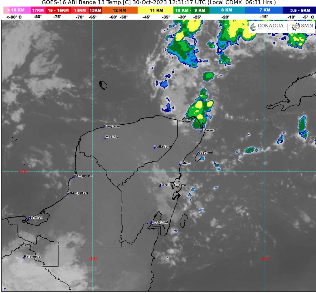 Clima para hoy en Cancún y Quintana Roo: Lluvias puntuales fuertes