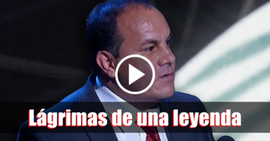 Cuauhtémoc Blanco llora al dar su discurso en el Salón de la Fama